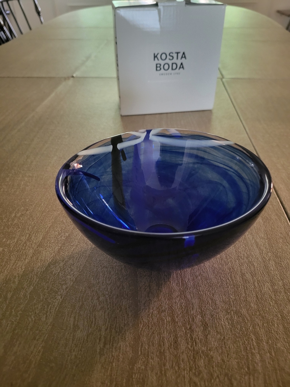 Kosta Boda Deep Blue Glass Bowl